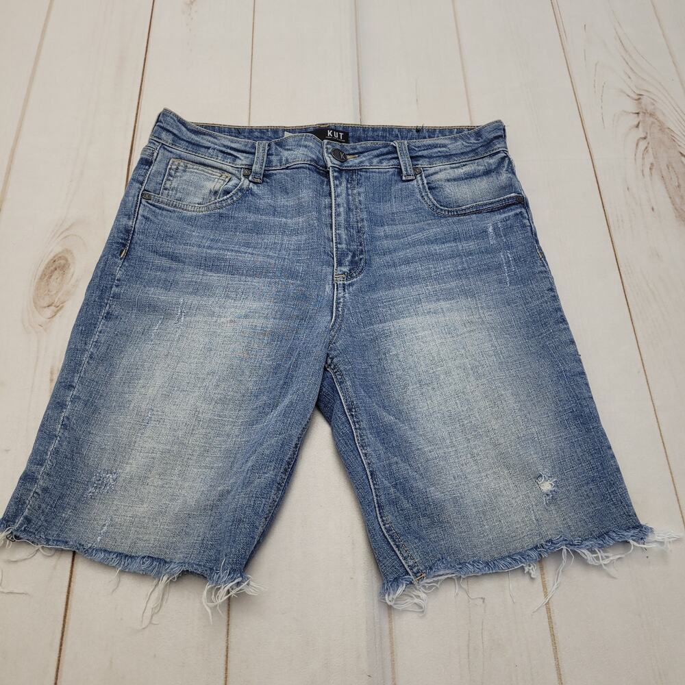 Kut from the Kloth Sophie high rise bermuda shorts midi long 8 modest